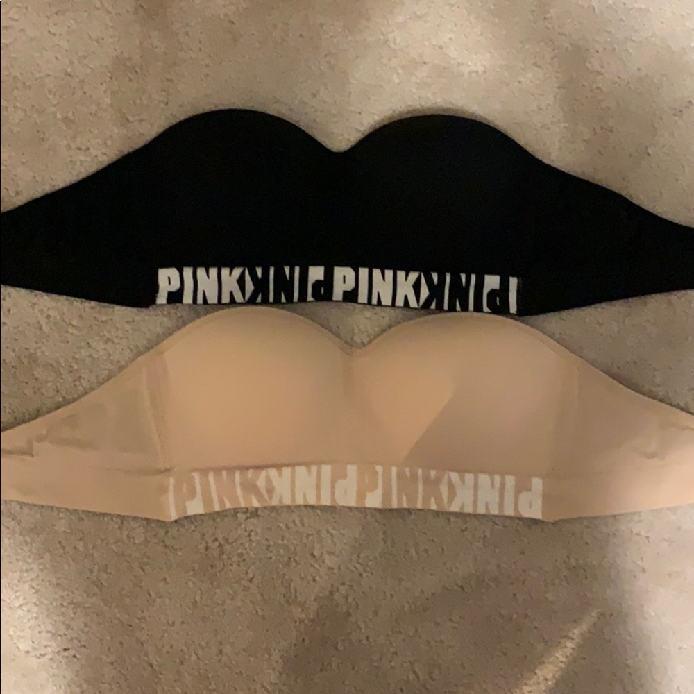 PINK Set of strapless push-up bras